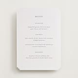 "A Thousand Years" - Letterpress Menus in Soft Black by Design Lotus - Front