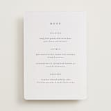 "A Thousand Years" - Letterpress Menus in Soft Black by Design Lotus - Front
