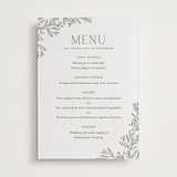 "Beauty of Nature" - Letterpress Menus in Moss by Oscar and Emma - Karly Depew - Front
