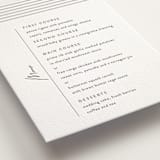 "Art Deco" - Letterpress Menus in Pewter by Shannon Chen of Four Wet Feet Studio - Detail