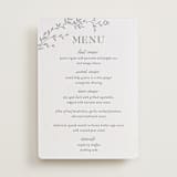 "Jasmine" - Letterpress Menus in Ash by Vera Lim - Front