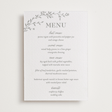 "Jasmine" - Letterpress Menus in Ash by Vera Lim - Front
