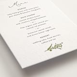"Gathered" - Letterpress Menus in Pistachio by Susan Moyal - Detail