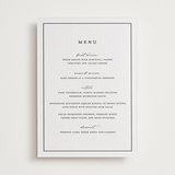 "Heritage" - Letterpress Menus in Soft Black by Stacey Meacham - Front