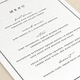 "Heritage" - Letterpress Menus in Soft Black by Stacey Meacham - Detail
