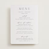 "Classy Type" - Letterpress Menus in Soft Black by Hooray Creative - Front