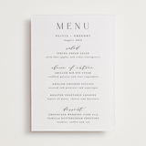 "Classy Type" - Letterpress Menus in Soft Black by Hooray Creative - Front