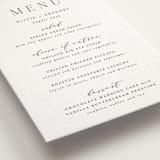 "Classy Type" - Letterpress Menus in Soft Black by Hooray Creative - Detail