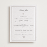"Chic Monogram" - Letterpress Menus in Dove Grey by Mansi Verma - Front