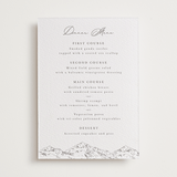 "Mountainview" - Letterpress Menus in Graphite by Sarah Brown - Front