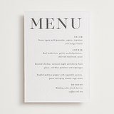 "Trio" - Letterpress Menus in Soft Black by Pixel and Hank - Front