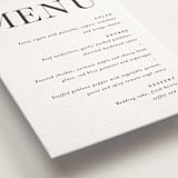 "Trio" - Letterpress Menus in Soft Black by Pixel and Hank - Detail