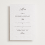 "Calligraphie" - Letterpress Menus in Graphite by Wildfield Paper Co - Front