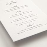 "Calligraphie" - Letterpress Menus in Graphite by Wildfield Paper Co - Detail