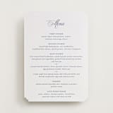 "Empire" - Letterpress Menus in Blueberry by Jennifer Postorino - Front