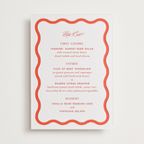 "Racquet" - Letterpress Menus in Verona Sunset by Megan Davis - Front