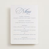 "Aristocratic" - Letterpress Menus in Provincial Blue by Creo Study - Front