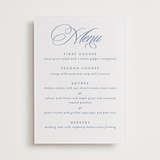 "Aristocratic" - Letterpress Menus in Provincial Blue by Creo Study - Front