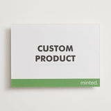 "Portrait" - Letterpress Menus in Pear | Soft Black | Blind Deboss by Minted - Front