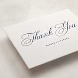 "Empire" - Letterpress Mitzvah Thank You Cards in Navy by Jennifer Postorino - FREE Recipient Addressing