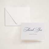 "Empire" - Letterpress Mitzvah Thank You Cards in Navy by Jennifer Postorino - Front