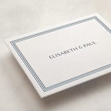 "Beaufort" - Letterpress Mitzvah Thank You Cards in Sky Blue by Megan Davis - FREE Recipient Addressing