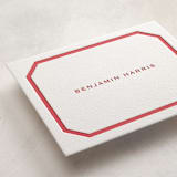 "Danbury" - Letterpress Mitzvah Thank You Cards in Cherry by Megan Davis - FREE Recipient Addressing