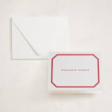 "Danbury" - Letterpress Mitzvah Thank You Cards in Cherry by Megan Davis - Front