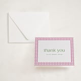 "delicate rattan" - Letterpress Mitzvah Thank You Cards in Neon Pink by Ellen Schlegelmilch - Front