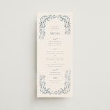 "Porcelain" - Menus in Delft Blue by Ashley DeMeyere - Front