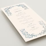 "Porcelain" - Menus in Delft Blue by Ashley DeMeyere - Detail