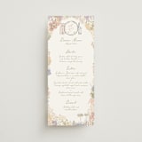 "Charlotte" - Menus in Petal by Jenna Holcomb - Front
