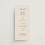 "Tendu" - Menus in Creme by Carly Reed Walker - Front