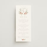 "Roses Crest" - Menus in Pomegranate by Everett Paper Goods - Front