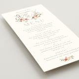 "Roses Crest" - Menus in Pomegranate by Everett Paper Goods - Detail