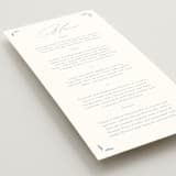 "Ocean Dreams" - Menus in Pale Cerulean by Sabrin Deirani - Detail