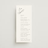 "Scripted Elegance" - Menus in Linen by Ana de Sousa - Front