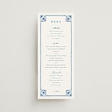 "watercolor tile" - Menus in Navy by Anastasia Makarova - Front