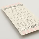 "Hand Illustrated Crest" - Menus in Peony by Jackie Crawford - Detail