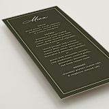 "refined" - Menus in Deep Olive by Nicole Walsh - Detail
