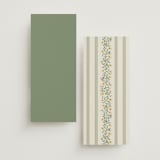 "Framed Floral" - Menus in Mustard by Baumbirdy - Back of Card Options