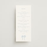 "Bow Frame" - Menus in Lagoon by Leah Bisch - Front