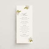 "Limelight" - Menus in Linen by Olivia Kanaley Inman - Front