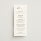 "Classic decorum" - Menus in Golden by Stacey Meacham - Front