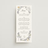 "Forget Me Nots" - Menus in Violet by Jenna Holcomb - Front