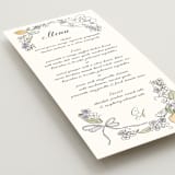 "Forget Me Nots" - Menus in Violet by Jenna Holcomb - Detail