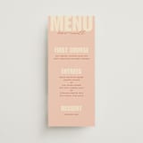 "Typographical Poster" - Menus in Blush by Stacey Day - Front