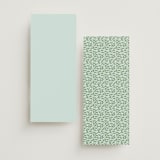 "Tropical Crest" - Menus in Papaya by Susan Moyal - Back of Card Options
