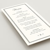 "Timeless Together" - Menus in Tuxedo by Carolyn MacLaren - Detail