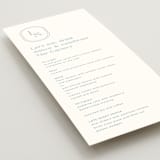 "Leighton" - Menus in Lakeshore Blue by Jennifer Postorino - Detail